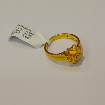 Yellow gold  22kt  rajmudra casting rings