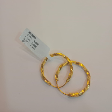 Yellow gold  rajkot pipe earring