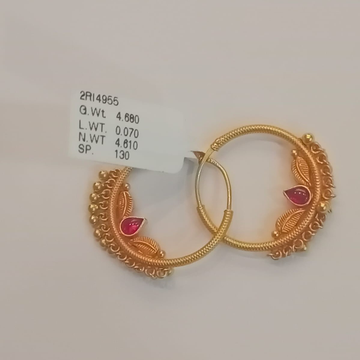 Yellow gold  22k temple earring